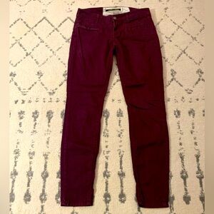 Anthropologie Wine Slim Fit Pants